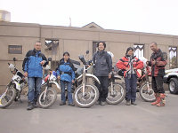 Five Japanese riders in Dakar