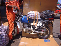 motorcycle in cardboard