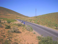 Green land close to the desert area