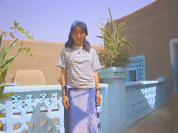 Naoko at hotel of Djenne